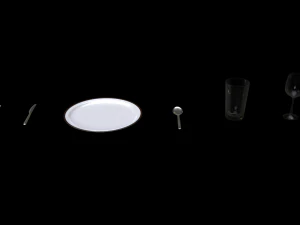 restaurant silverware set 3D Model