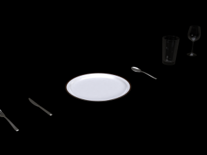 restaurant silverware set 3D मॉडल
