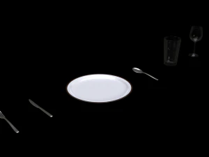 restaurant silverware set 3D Model