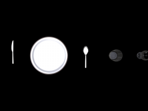 restaurant silverware set 3D मॉडल