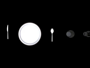 restaurant silverware set 3D Model