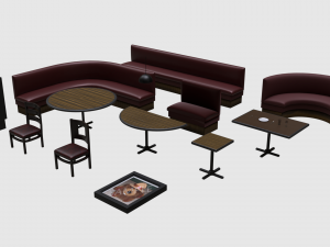 restaurant asset pack 3D मॉडल