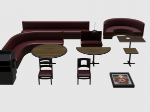restaurant asset pack 3D मॉडल