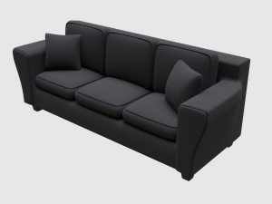 living room three seater sofa 3D Model