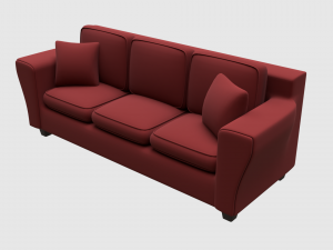 living room three seater sofa 3D Модель