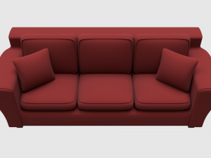 living room three seater sofa 3D Модель