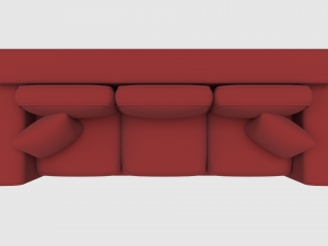 living room three seater sofa 3D Модель