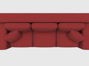 living room three seater sofa 3D Model