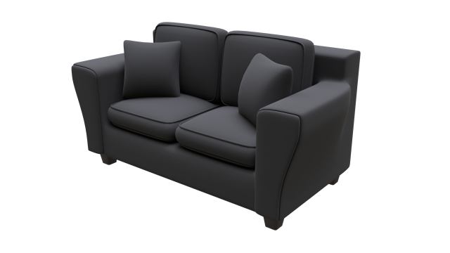 living room love seat sofa 3D Модель .c4d .max .obj .3ds .fbx .stl .blend 