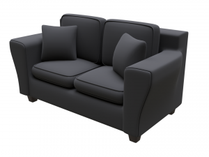 living room love seat sofa 3D Model