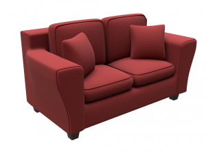 living room love seat sofa 3D Модель