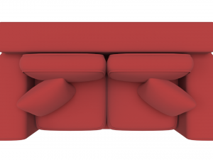living room love seat sofa 3D Модель