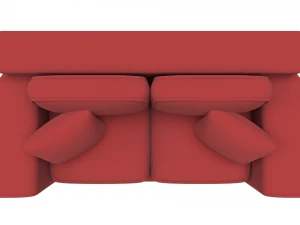 living room love seat sofa 3D Model