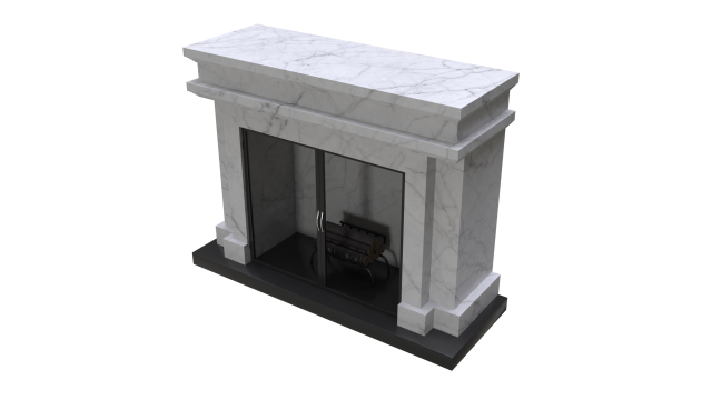 living room fireplace Modelo 3D .c4d .max .obj .3ds .fbx .stl .blend 
