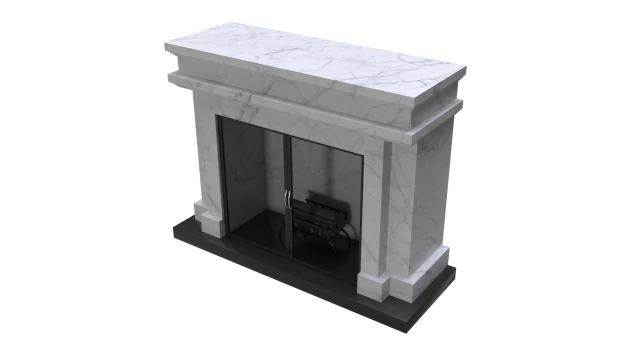 living room fireplace 3D Model .c4d .max .obj .3ds .fbx .stl .blend 