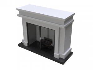 living room fireplace Modelo 3D