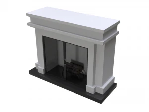 living room fireplace 3D Model