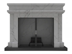 living room fireplace 3D Model