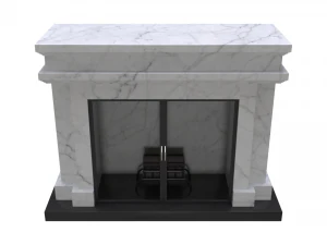 living room fireplace 3D Model