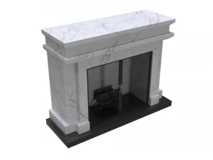 living room fireplace 3D Model