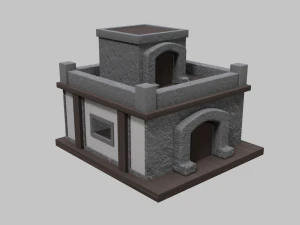 small stone village house 3D Model