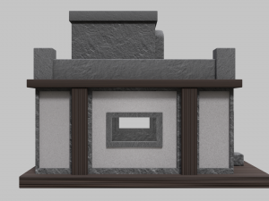small stone village house Modelo 3D
