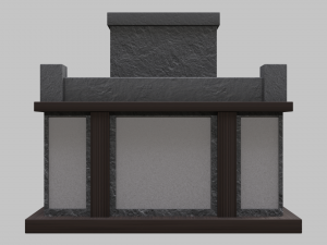 small stone village house Modelo 3D