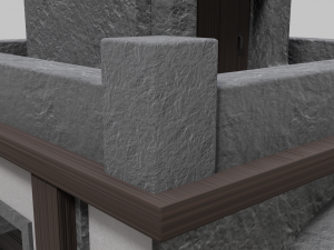 small stone village house Modelo 3D