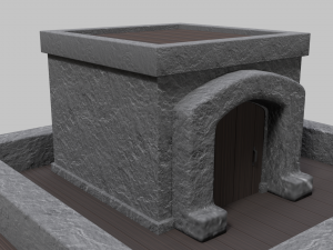 small stone village house Modelo 3D