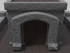 small stone village house Modelo 3D