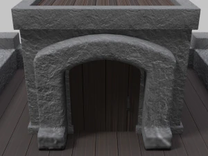 small stone village house 3D Model