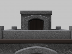 small stone village house Modelo 3D
