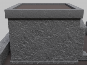 small stone village house Modelo 3D