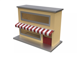 small pop up shop 3D Модель