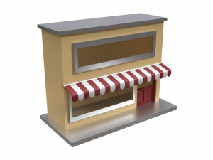small pop up shop 3D Модель