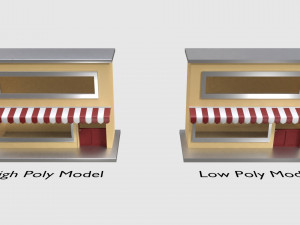 small pop up shop 3D Модель