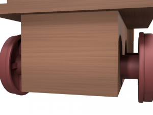 low poly wooden toy train Modello 3D