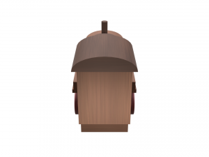 low poly wooden toy train Modello 3D
