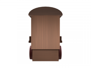 low poly wooden toy train Modello 3D
