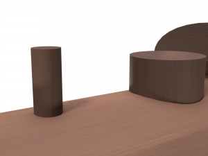 low poly wooden toy train Modello 3D