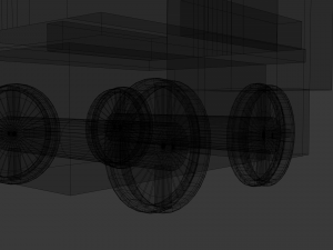 low poly wooden toy train Modello 3D