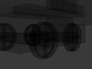 low poly wooden toy train 3D Model