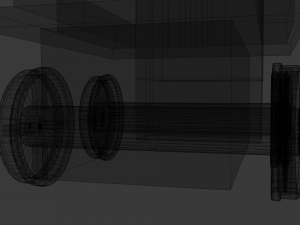 low poly wooden toy train Modello 3D