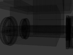 low poly wooden toy train 3D Model