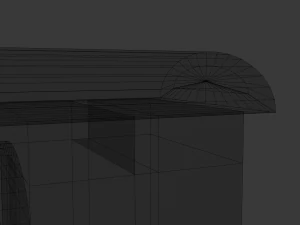 low poly wooden toy train 3D Model