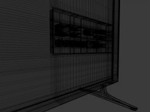 generic high-poly flat screen tv 3D Model