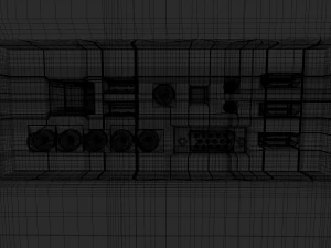 generic high-poly flat screen tv 3D Model