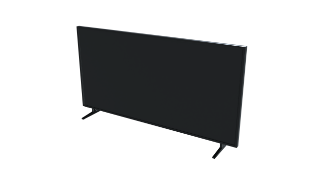 generic low-poly flat screen tv 3D 模型 .c4d .max .obj .3ds .fbx .stl .blend 