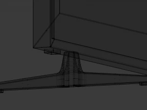 generic low-poly flat screen tv 3D Model