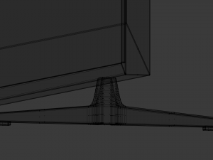 generic low-poly flat screen tv 3D 模型